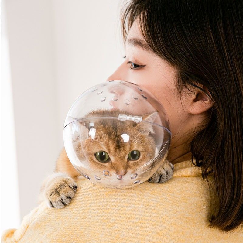   COD  หมวกอวกาศแมว อุปกรณ์ป้องกันแมวเลีย ระบายอากาศได้ดี  แข็งแรงทนทาน