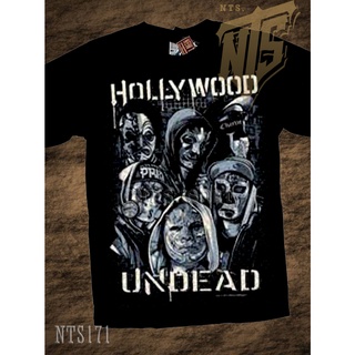 NTS 171 Hollywood Undead ROCK เสื้อยืด เสื้อวง เสื้อดำ สกรีนลายอย่างดี ผ้าหนานุ่ม ไม่หดไม่ย้วย NTS T SHIRT S M L XL XXL