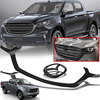 คิ้วใต้กระจังล่าง สีดำเงา + LOGO MAZDA สีดำ รุ่น MAZDA BT-50 BT 50 ปี 2020+