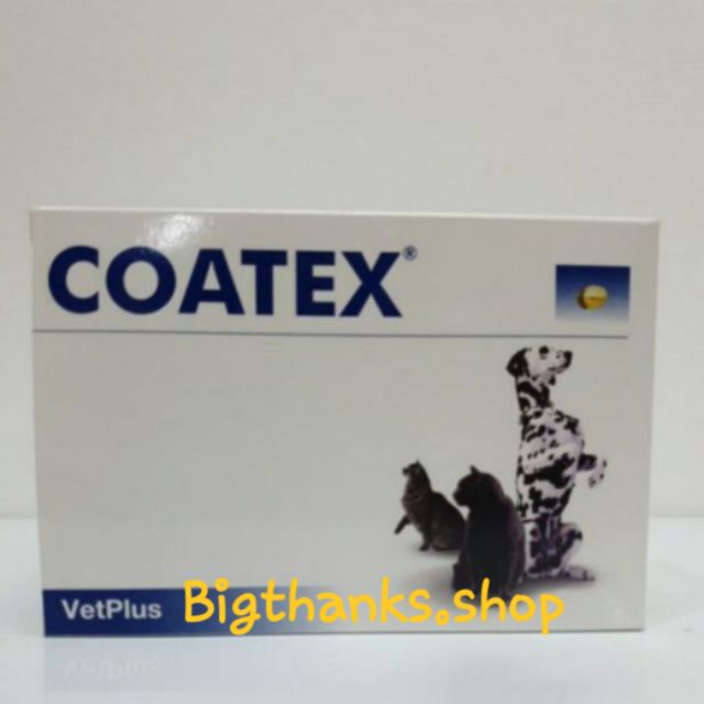 Coatex 60 capsules หมดอายุ 04/2024 อาหารเสริมบำรุงผิวหนังและขนสุนัขและแมว