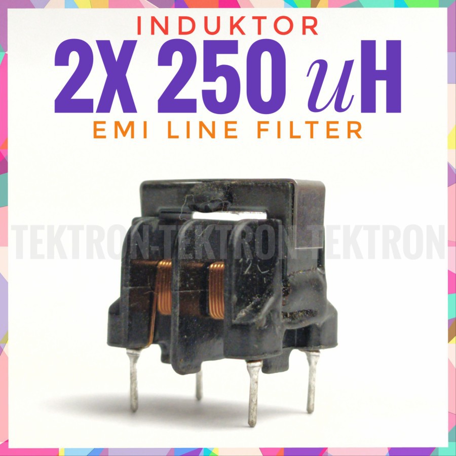 2x 250uH AC Transformer EMI Line ตัวกรองเสียงรบกวน Ferrite LPF