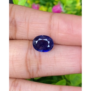 ไพลิน (Blue Sapphire) 2.86 กะรัต (Cts.) พลอยแท้ อัญมณีมงคลประจําวันเกิด