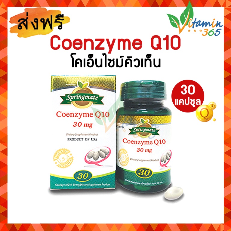 Springmate Coenzyme Q10 30 mg สปริงเมท โคเอ็นไซม์ 30 แคปซูล