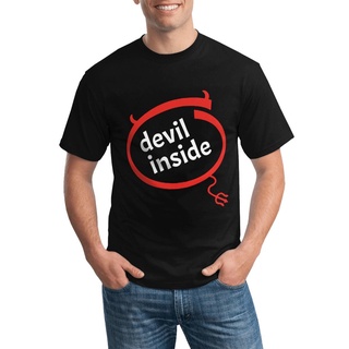 เสื้อยืดลําลอง แขนสั้น พิมพ์ลาย Kaus Lengan Pendek Motif Devil Inside Bahan มีหลายสี สําหรับผู้ชาย