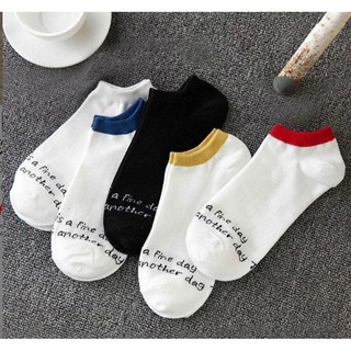 C Sock พร้อมส่ง!!ถุงเท้าข้อสั้นสไตล์​ญี่ปุ่น
