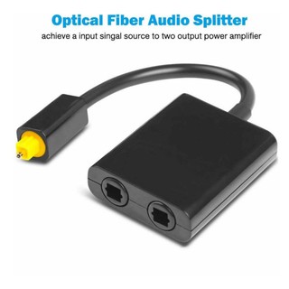 ดิจิตอลSPDIF Optical Audio Splitter 2 Way Toslink Splitter Adapter 1อินพุต2เอาต์พุตออปติคัลSPDIF Splitter Hubสำหรับ DVD