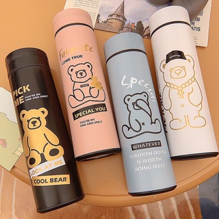 🐻กระบอกน้ำ Cool Bear Bottle🐻450ml〰️เก็บได้ทั้งร้อนและเย็น〰️มีที่กรองชาผลิตจากสแตนเลส304กันสนิม