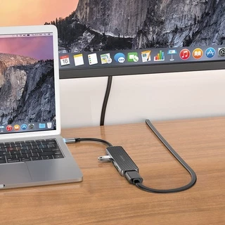 Hoco HB28 /HB14 Easy display HUB Type-C เป็น HDTV+ USB3.0 + USB2.0 + SD + TF + PD เข้ากันได้กับระบบปฏิบัติการส่วนใหญ่