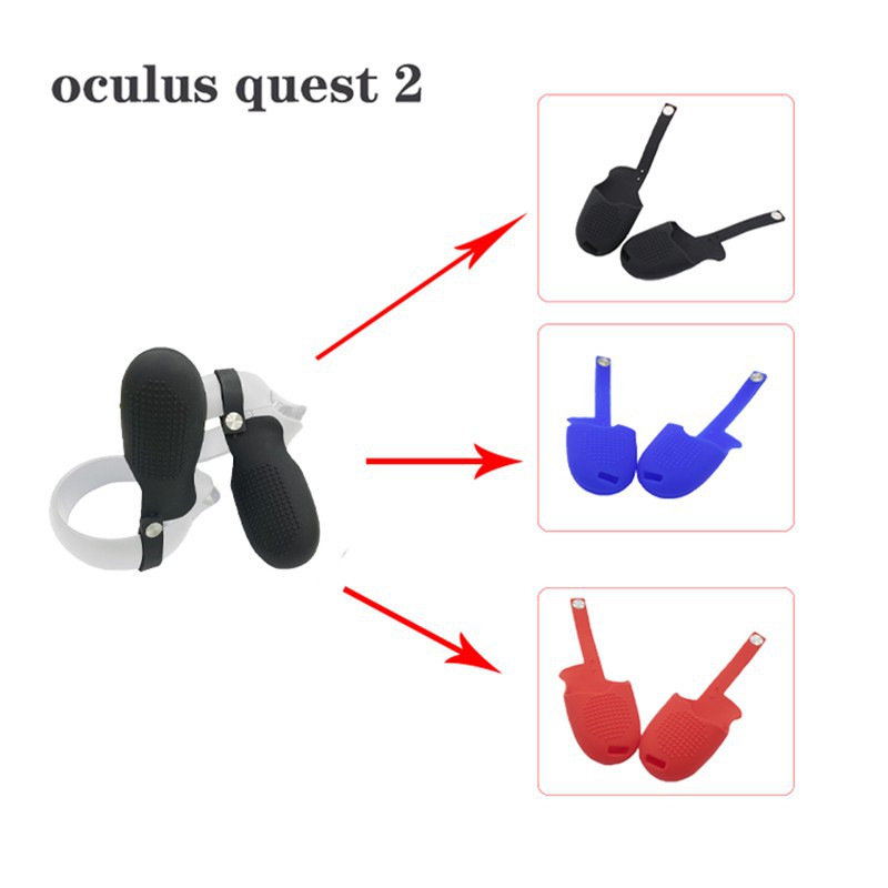 เคสซิลิโคนสําหรับ Oculus Quest 2 VR Controller Skin Sleeve Grip Quest2 Glass Touch VR Controller อุป