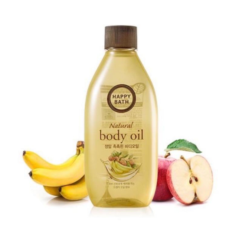 (แท้100พร้อมส่ง ส่งฟรีมีส่วนลดร้านค้า)Happy Bath Body Oil บอดี้ออยล์