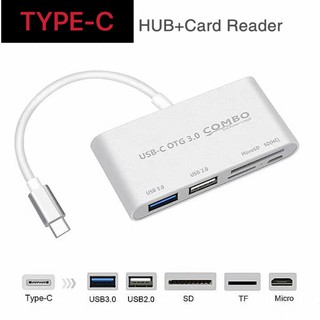 Seenda 5 in1 OTG Type-C Card Reader USB 3.0 2.0 Cardreader USB A Micro USB Combo to 2 Slot TF SD Type C Card Reader