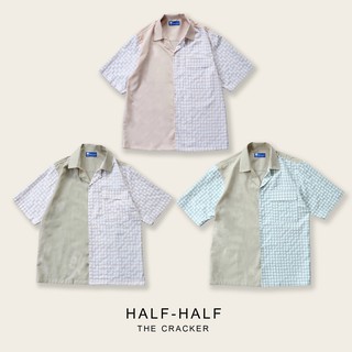 The CRACKER : HALF HALF : เสื้อเชิ้ตแขนสั้น ผ้าอย่างดี