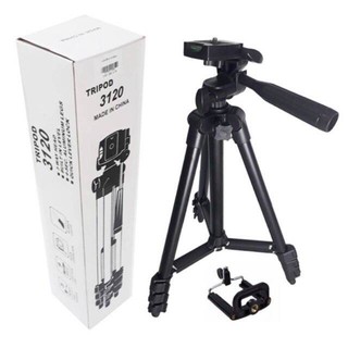 [พร้อมส่ง] ขาตั้งกล้อง 35 - 105 cm. สีดำ แถม ตัวจับ มือถือ น้ำหนักเบา Tripod รุ่น TF-3120