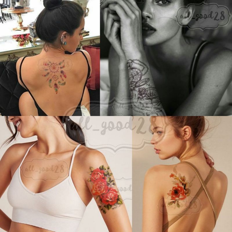 🇹🇭⚡Tattoo stickers สติ๊กเกอร์รอยDream Flowers #6