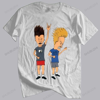 ถูกสุดๆเสื้อยืดคอกลม ผ้าฝ้าย พิมพ์ลาย Beavis and Head Hard Rock Party TV สีดํา แฟชั่นสําหรับผู้ชาย