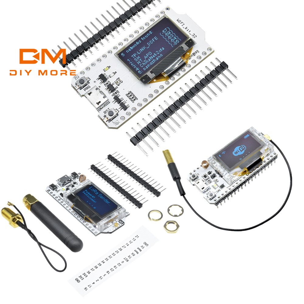DIYMORE 0.96In Lora Esp32 Sx1276 Sx1278 Oled Wifi บลูทูธ Cp2102 โมดูล สําหรับ Arduino Ml