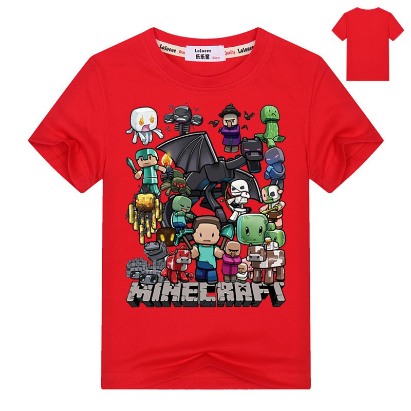 Minecraft Big Boys Like a Boss T-Shirt Premium Cotton Summer T-Shirt