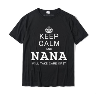 ถูกสุดๆเสื้อยืด ผ้าฝ้าย พิมพ์ลาย Keep Calm Nana เหมาะกับใส่ออกกําลังกาย แฟชั่นสําหรับครอบครัว และนักเรียนหญิง