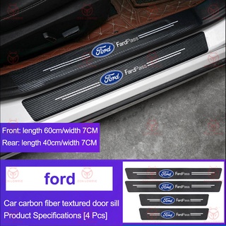 สำหรับ Ford Everest คาร์บอนไฟเบอร์ กันรอยประตูรถยนต์ สติกเกอร์ท้ายรถ แผ่นกันรอยประตูรถยน สติ๊กเกอร์ติดรถ