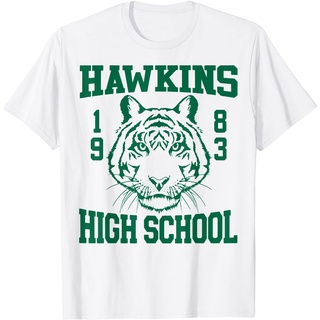 เสื้อยืด พิมพ์ลาย Netflix Stranger Things Hawkins High School 1983 สําหรับผู้ใหญ่Size S-5XL