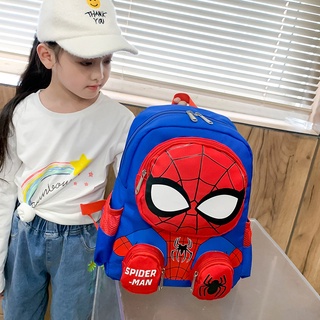 กระเป๋านักเรียน ลายการ์ตูน Spiderman Hello Kitty น่ารัก สําหรับเด็กอนุบาล