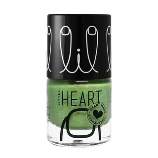 LITTLE HEART ยาทาเล็บเด็ก Avocado Green 8ml. สีเขียวกลิทเทอร์  กลิ่นพีช