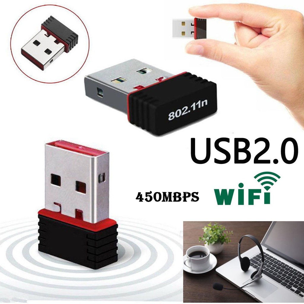 450Mbps Mini Wifi USB 2.0 Wireless Mini Wifi Adapter 802.11N | Shopee