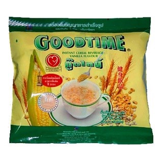 (6 ซอง) Goodtime Instant Cereal Beverage Vanilla Flavour กู๊ดไทม์ เครื่องดื่มธัญญาหารสำเร็จรูป กลิ่นวานิลลา 180 กรัม