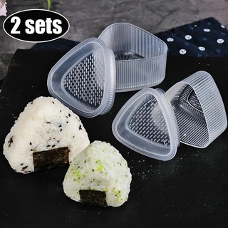 แม่พิมพ์ทําซูชิ ทรงสามเหลี่ยม DIY 2 ชุด / แม่พิมพ์แซนวิช Nori Onigiri แม่พิมพ์ข้าวปั้น อาหารกด อุปกรณ์ครัว