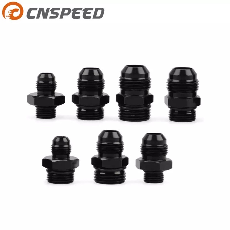 GF20 Male Adapter Fitting Black ORB-6 ORB-10 ORB-10  O-ring Boss to AN6 6AN AN8 8AN AN1010AN 6061-T6