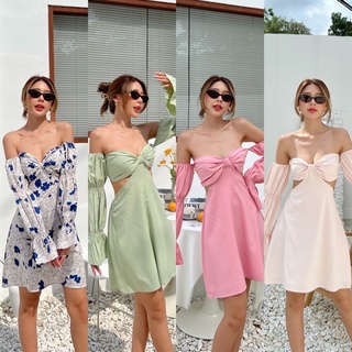 Joladress🤍🤍Tag INTUON เดรสเปิดไหล่แขนยาว แบบsocuteสุดๆ สายทะเล สายcafeคือดีมากค่ะ ค้องมีเลยตัวนี้ผ้าดี