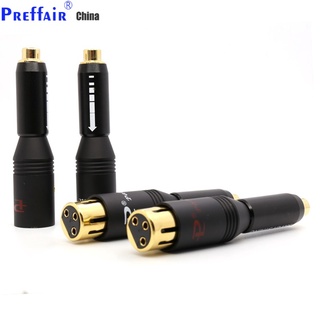 2Pcs  24K Gold plated XLR female to RCA Female adapter plug XLR Female to RCA Female Socket Adapter Gold Balanced Cable