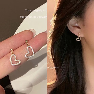 Fashion earrings ต่างหูเงินแท้925 ต่างหูหัวใจ (พร้อมกล่อง)