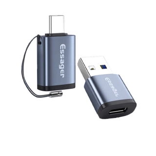 ESSAGER อะแดปเตอร์แปลง Usb 3.0 Type-C Otg Type C Usb C สําหรับ Macbook Xiaomi Samsung S20 Usbc Otg เชื่อมต่อ