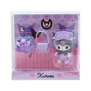 ตุ๊กตา "Flocky Miniature Collection" Kuromi (งานลิขสิทธิ์)