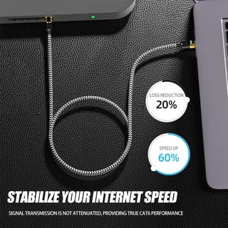 JAERSENT สายแลน1m~50m ​Cat 6 UTP Gigabit สายเคเบิลเครือข่ายอีเธอร์เน็ต RJ45 สายแพทช์แลน สำหรับ PC แล็ปท็อป, เราเตอร