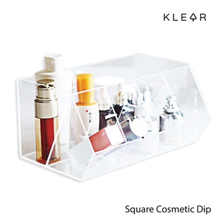 KLEAR Square Cosmetic Dip กล่องใส่เครื่องสำอาง ชั้นวางเครื่องสำอาง กล่องเก็บของใช้ กล่องอะคริลิคใส : KD024