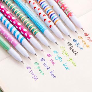 10PCS/Set Colored Gel Pens Journal Making Pens 10 Colors A Set Gel Pens for Drawing, School Writing Stationary