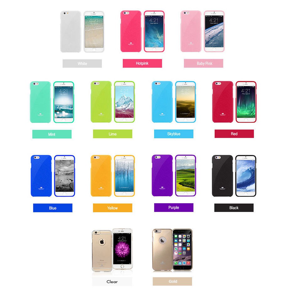 เคส Samsung Galaxy S7 Edge Case Slim Fit TPU Color Jelly Cover Goospery Pearl Jelly ซิลิโคนเคส TPU แบบนิ่ม ของแท้💯%