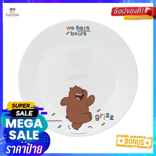 จาน OPAL GLASS ตื้น 8.5" KECH WE BEAR BEARS_GRIZZOPAL GLASS FLAT PLATE 8.5" KECH WE BEAR BEARS_GRIZZ