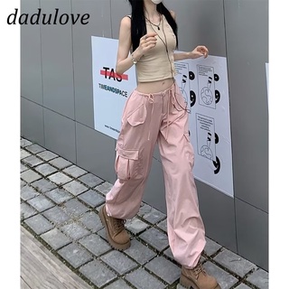 DaDulove💕 New American Ins Small Many Pocket Overalls Casual Pants Loose Wide Leg Pants Fashion Womens Clothing