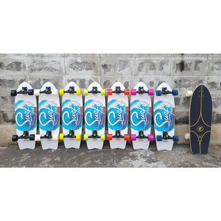 พร้อมส่ง! surfskate Rareant v.2.0 32" CX4 เซิร์ฟสเก็ต ลายsurfขาว