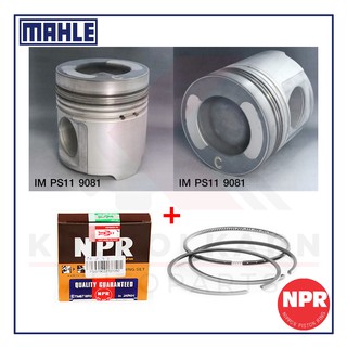 MAHLE ลูกสูบ+แหวน NPR สำหรับ ISUZU EXZ 00 รุ่นเครื่อง 6WA1-TC