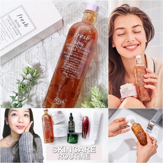 FRESH Rose Deep Hydration Facial Toner 250ml มอบความชุ่มชื้นฟื้นบำรุงให้ผิวเนียนนุ่มและกระชับรูขุมขน