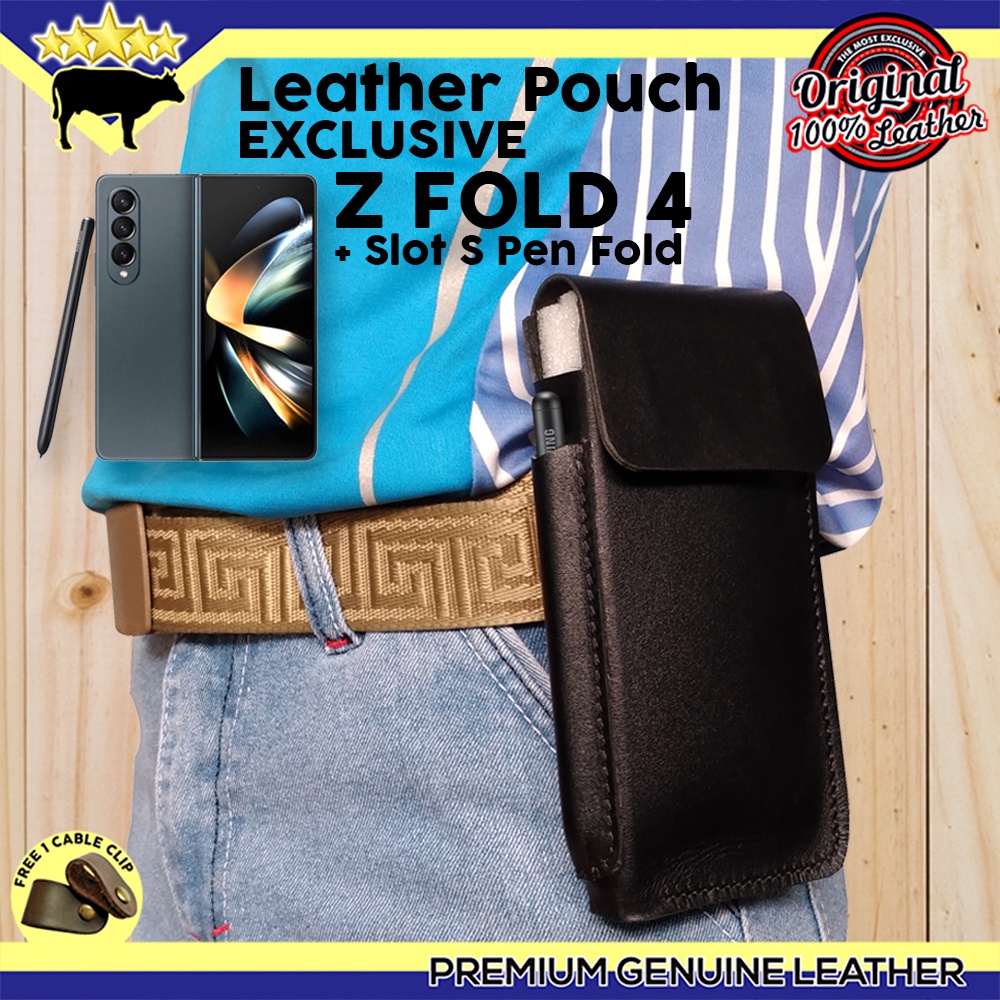 เคส SAMSUNG Z FOLD 4 พร้อม S PEN FOLD SLOT VERTICAL LEATHER SLEEVE