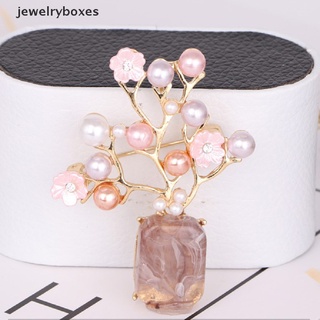 [jewelryboxes] เข็มกลัดโลหะ รูปดอกพลัม สีชมพู ประดับมุก หิน สไตล์โรแมนติก 1 ชิ้น
 บูติก