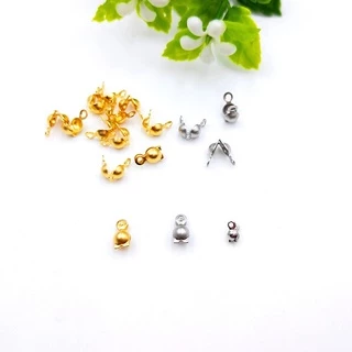 100 ชิ้น / แพ็ค สเตนเลส ลูกปัด หัวเข็มขัด กระเป๋า หัวเข็มขัด DIY อุปกรณ์เครื่องประดับ