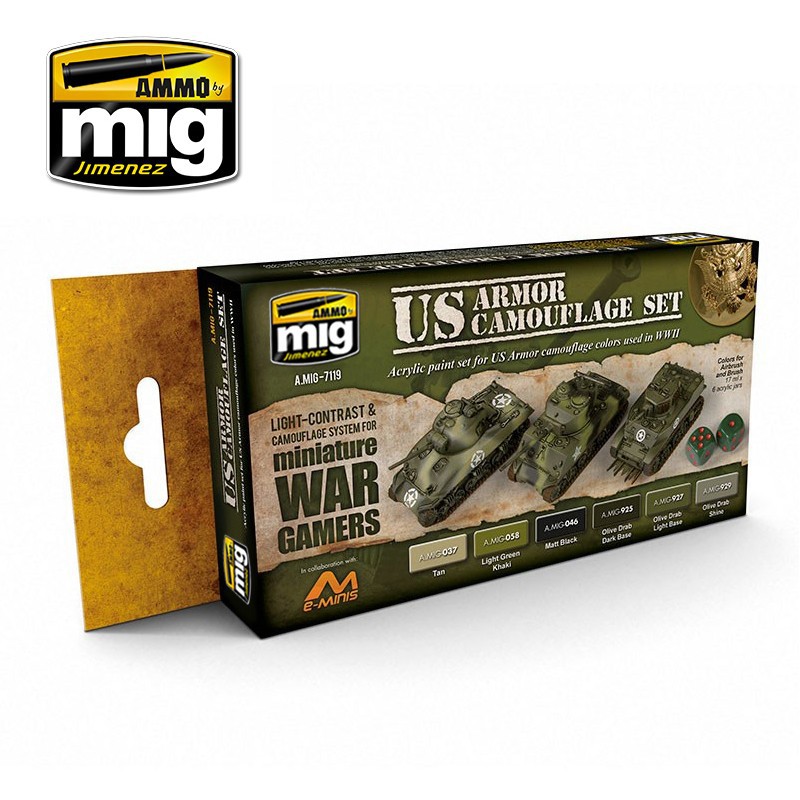 Ammo By MIG - AMIG7119 WARGAME US ARMOR SET