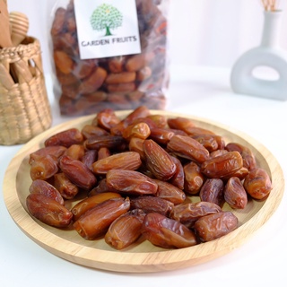 Dried Date palm Deglet Noor อินทผลัมเดกเลทนัวร์ อินทผาลัมอบแห้งเกรด A ไร้ก้าน หวานธรรมชาติ เนื้อแน่น By Garden Fruits