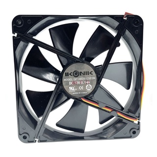 New 140mm 14cm Mute Quiet Computer Cooling Fan,140X140X25mm Sleeve Bearing 12V 1100RPM 3Pin 3-Wire PC Case Cooler